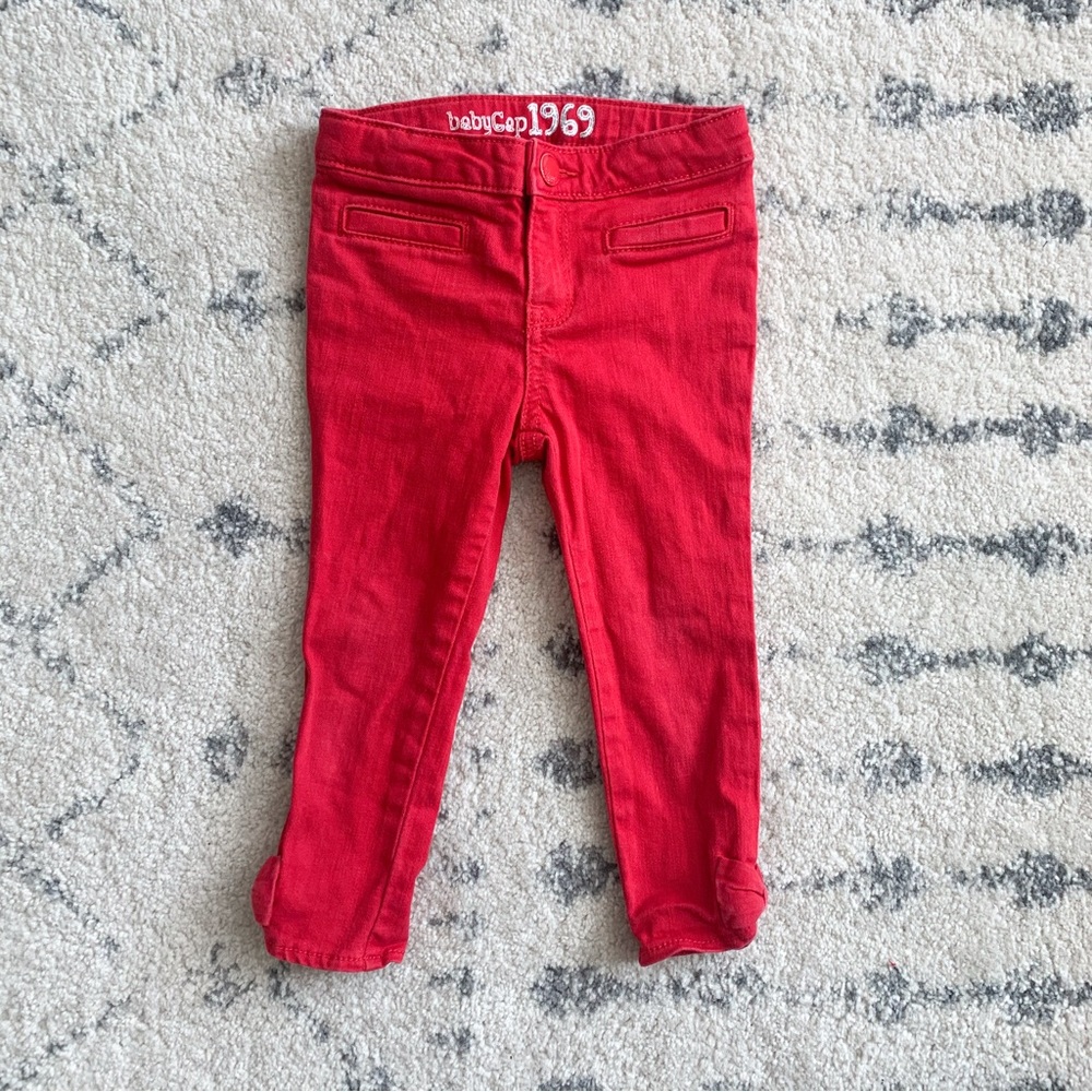 Baby Gap Red Bow Jeans